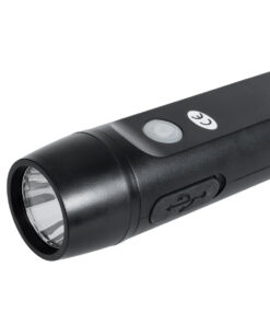 GloboStar® 79021 Φορητός Φακός Χειρός CREE LED 3W 240lm – με Επαναφορτιζόμενη Μπαταρία 1400mAh & Χειροκίνητο Φορτιστή Δυναμό – Ψυχρό Λευκό 6000K – Φ4.1 x Υ15cm