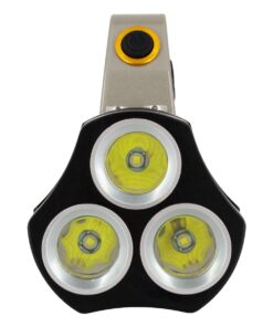 GloboStar® 79025 EXTREME Φορητός Επαναφορτιζόμενος Φακός LED CREE XHP50 30W 3000lm με 3 Modes & 3 x Μπαταρίες 18650 20400mAh Li-ion και με Φόρτιστή Αυτοκινήτου & Πρίζας Αδιάβροχος IP65 Ψυχρό Λευκό 6000K