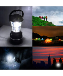 GloboStar® 69923 Αυτόνομος Ηλιακός Φωτοβολταϊκός Φορητός Φακός Φανάρι LED Camping 3W 150lm – 1200mAh – Μανιβέλα Φόρτισης – Power Bank – Καλώδιο Φόρτισης Micro USB – Ψυχρό Λευκό 6000K Φ13 x Υ25cm