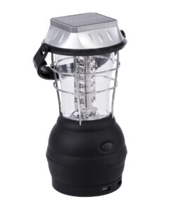 GloboStar® 69923 Αυτόνομος Ηλιακός Φωτοβολταϊκός Φορητός Φακός Φανάρι LED Camping 3W 150lm – 1200mAh – Μανιβέλα Φόρτισης – Power Bank – Καλώδιο Φόρτισης Micro USB – Ψυχρό Λευκό 6000K Φ13 x Υ25cm