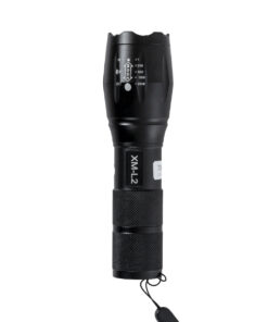 GloboStar® 79041 Φορητός Φακός Χειρός XM-L2 LED CREE 10W με Επαναφορτιζόμενη Μπαταρία 3000mAh & Φορτιστή Πρίζας – Zoom x1 έως x2000 – Ψυχρό Λευκό 6000K – Φ4 x Υ13.5cm