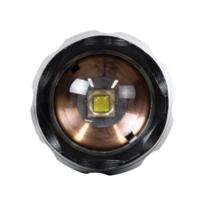 GloboStar® 79041 Φορητός Φακός Χειρός XM-L2 LED CREE 10W με Επαναφορτιζόμενη Μπαταρία 3000mAh & Φορτιστή Πρίζας – Zoom x1 έως x2000 – Ψυχρό Λευκό 6000K – Φ4 x Υ13.5cm