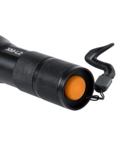 GloboStar® 79041 Φορητός Φακός Χειρός XM-L2 LED CREE 10W με Επαναφορτιζόμενη Μπαταρία 3000mAh & Φορτιστή Πρίζας – Zoom x1 έως x2000 – Ψυχρό Λευκό 6000K – Φ4 x Υ13.5cm