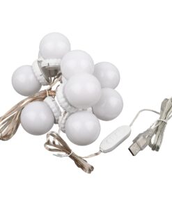 Σετ 10 Λάμπες Φωτισμού για Καθρέφτη Μακιγιάζ LED 8W GloboStar Ρυθμιζόμενο Λευκό με Τροφοδοσία USB-79047GS