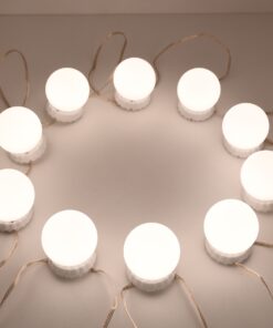 Σετ 10 Λάμπες Φωτισμού για Καθρέφτη Μακιγιάζ LED 8W GloboStar Ρυθμιζόμενο Λευκό με Τροφοδοσία USB-79047GS