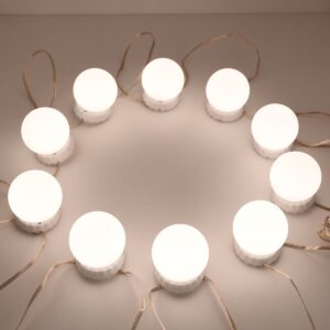Σετ 10 Λάμπες Φωτισμού για Καθρέφτη Μακιγιάζ LED 8W GloboStar  Ρυθμιζόμενο Λευκό με Τροφοδοσία USB-79047GS