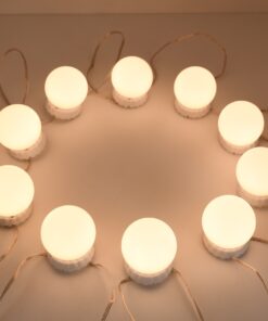 Σετ 10 Λάμπες Φωτισμού για Καθρέφτη Μακιγιάζ LED 8W GloboStar Ρυθμιζόμενο Λευκό με Τροφοδοσία USB-79047GS