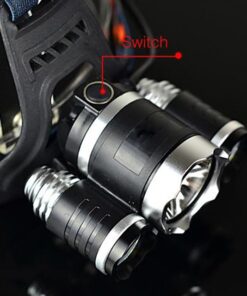 GloboStar® 79057 Φακός Κεφαλής Επαναφορτιζόμενος LED CREE XML2-T6 Chip 30 Watt 3000lm με 2 x 18650 Μπαταρίες 6000mAh Ψυχρό Λευκό 6000K