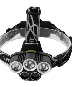 GloboStar® 79058 Φακός Κεφαλής Επαναφορτιζόμενος LED CREE XML2-T6 Chip 50 Watt 5000lm με 2 x 18650 Μπαταρίες 5200mAh Ψυχρό Λευκό 6000K