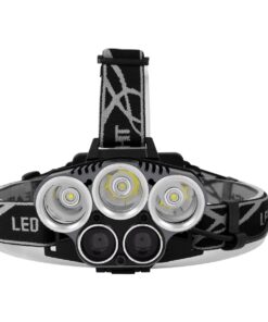 GloboStar® 79058 Φακός Κεφαλής Επαναφορτιζόμενος LED CREE XML2-T6 Chip 50 Watt 5000lm με 2 x 18650 Μπαταρίες 5200mAh Ψυχρό Λευκό 6000K