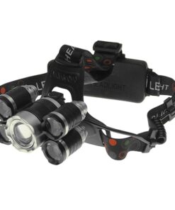 GloboStar® 79059 Φακός Κεφαλής Επαναφορτιζόμενος LED CREE XML2-T6 Chip 50 Watt 5000 lm με 2 x 18650 Μπαταρίες 5200mAh Ψυχρό Λευκό 6000 K