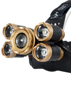 GloboStar® 79060 Φορητός Φακός Κεφαλής LED CREE 30W με Επαναφορτιζόμενη Μπαταρία 5200mAh & Καλώδιο Φόρτισης USB – Ψυχρό Λευκό 6000K – Μ8.5 x Π5.5 x Υ5cm