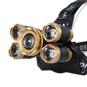 GloboStar® 79060 Φορητός Φακός Κεφαλής LED CREE 30W με Επαναφορτιζόμενη Μπαταρία 5200mAh & Καλώδιο Φόρτισης USB – Ψυχρό Λευκό 6000K – Μ8.5 x Π5.5 x Υ5cm