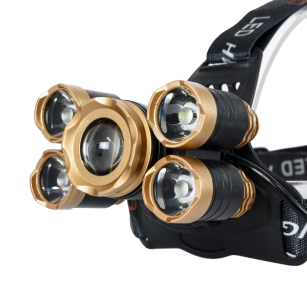GloboStar® 79060 Φορητός Φακός Κεφαλής LED CREE 30W με Επαναφορτιζόμενη Μπαταρία 5200mAh & Καλώδιο Φόρτισης USB – Ψυχρό Λευκό 6000K – Μ8.5 x Π5.5 x Υ5cm