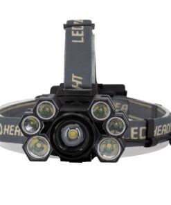 GloboStar® 79061 Φακός Κεφαλής Επαναφορτιζόμενος Zoom LED CREE XML2-T6 Chip 90 Watt 9000lm με 2 x 18650 Μπαταρίες 13600mAh Ψυχρό Λευκό 6000K