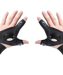 GloboStar® 79067 Γάντι Φακός με Φωτισμό LED για Αριστερό Χέρι 2W με Μπαταρία CR2016 Ψυχρό Λευκό 6000K