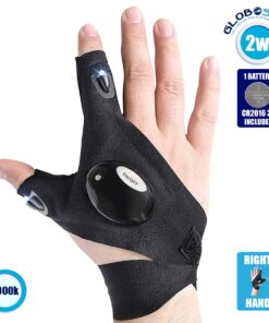 GloboStar® 79068 Γάντι Φακός με Φωτισμό LED για Δεξί Χέρι 2W με Μπαταρία CR2016 Ψυχρό Λευκό 6000K