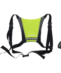 GloboStar® 79069 Γιλέκο Ασφαλείας Φωσφοριζέ Αντανακλαστικό για Ποδηλάτες & Runners με Φωτεινή Σήμανση LED – Ενσωματωμένη Μπαταρία 650mAh DC 5V Επαναφορτιζόμενο με Καλώδιο Τροφοδοσίας USB & Ασύρματο Χειριστήριο – Λαχανί Φωσφοριζέ & Μαύρο Αδιάβροχο IP65