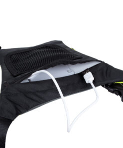 GloboStar® 79070 Γιλέκο Ασφαλείας Φωσφοριζέ Αντανακλαστικό για Ποδηλάτες & Runners με Φωτεινή Σήμανση LED – Ενσωματωμένη Μπαταρία 650mAh DC 5V Επαναφορτιζόμενο με Καλώδιο Τροφοδοσίας USB & Ασύρματο Χειριστήριο – Μαύρο & Λαχανί Φωσφοριζέ Αδιάβροχο IP65