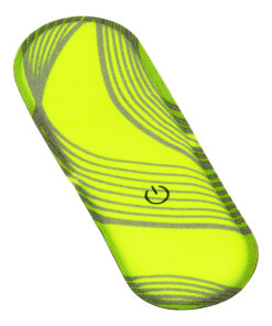 GloboStar® 79073 Μαγνητικό Clip Ασφαλείας Φωσφοριζέ Αντανακλαστικό για Ποδηλάτες & Runners με Φωτεινή Σήμανση LED & Μπαταρία CR2032 – Αδιάβροχο IP65 Λαχανί Φωσφοριζέ