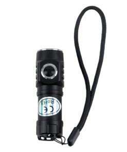 GloboStar® 79076 Φορητός Φακός Χειρός Επαναφορτιζόμενος LED Luminus SST20 10W 500lm 30° Μοιρών με 1 x 16340 Μπαταρία 800mAh USB 2.0 3 Modes Αδιάβροχο IP54 Ψυχρό Λευκό 6000K