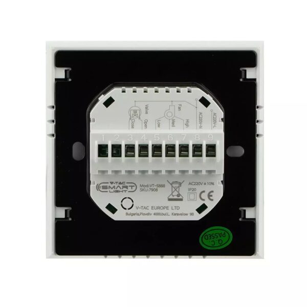 Θερμοστάτης αφής Wi-Fi Smart Home V-TAC Συμβατός με Amazon Alexa & Google Home – 7908