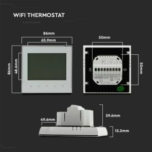 Θερμοστάτης αφής Wi-Fi Smart Home V-TAC Συμβατός με Amazon Alexa & Google Home – 7908