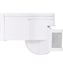 GloboStar® 79092 Επίτοιχος PIR Ανιχνευτής-Αισθητήρας Κίνησης 180° 6m Motion Sensor AC 230V Max 1380W