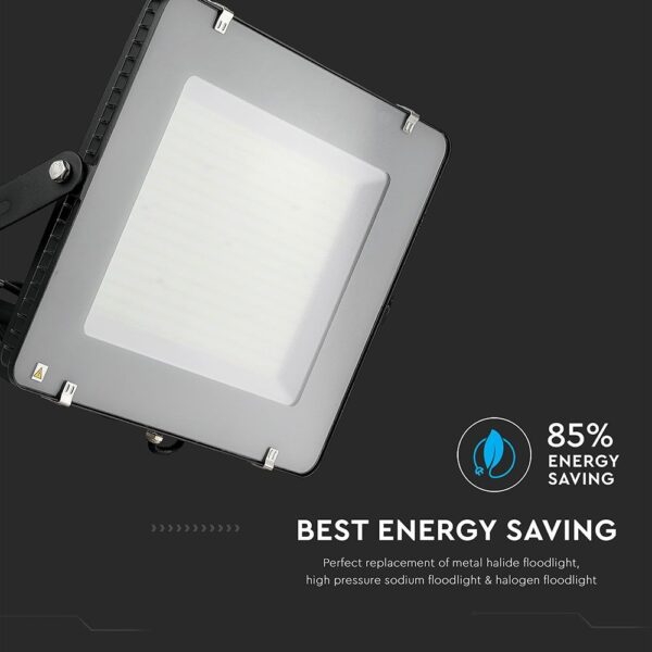 LED Προβολέας 300W V-TAC PRO Samsung Chip Μαύρος 100° 34500lm Αδιάβροχος IP65 Ψυχρό 6500K – 21792