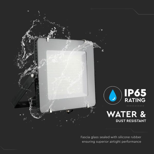 LED Προβολέας 300W V-TAC PRO Samsung Chip Μαύρος 100° 34500lm Αδιάβροχος IP65 Ψυχρό 6500K – 21792
