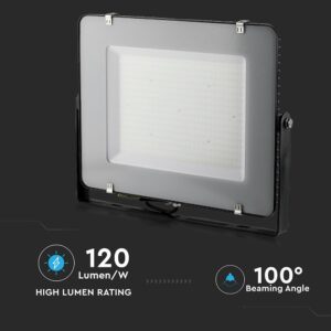 LED Προβολέας 300W V-TAC PRO Samsung Chip Μαύρος 100° 34500lm Αδιάβροχος IP65 Ψυχρό 6500K – 21792