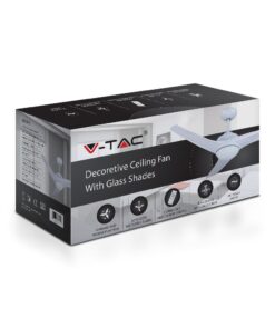 Ανεμιστήρας οροφής LED 35W λευκό σώμα 3 πτερυγίων με ρύθμιση μέσω RF control V-TAC – 7919