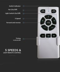 Ανεμιστήρας οροφής LED 35W λευκό σώμα 3 πτερυγίων με ρύθμιση μέσω RF control V-TAC – 7919