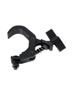 GloboStar® CLAMPS 51180 Επαγγελματικός Γάντζος Hook Αλουμινίου Ύψηλης Αντοχής για Κρέμαση, Στήριξη & Τοποθέτηση Προϊόντων Stage σε Τράσες – Μ16 x Π12 x Υ2.5cm – Μαύρο