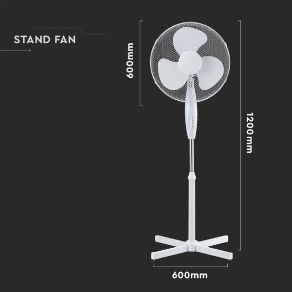 Επιδαπέδιος Ανεμιστήρας 16 Inch Λευκός 40W V-TAC – 7922