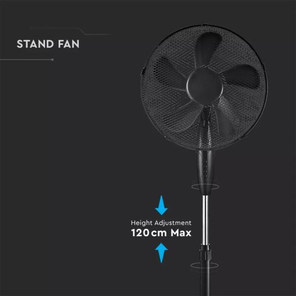 Επιδαπέδιος Ανεμιστήρας 16 Inch Μαύρος 55W V-TAC – 7923