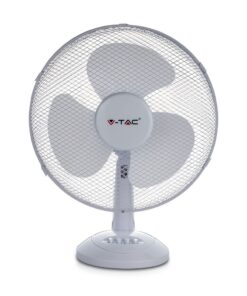 Επιτραπέζιος ανεμιστήρας 40W 16 ιντσών με 4 κουμπιά και 3 πτερύγια λευκό σώμα V-TAC – 7925