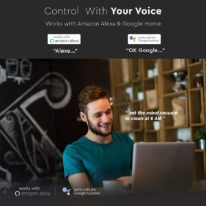 Έξυπνη Σκούπα Ρομπότ Wi-Fi Smart Home V-TAC Λευκή Συμβατή με Amazon Alexa & Google Home – 7933