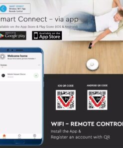 Έξυπνη Σκούπα Ρομπότ Wi-Fi Smart Home V-TAC Λευκή Συμβατή με Amazon Alexa & Google Home – 7933