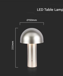 LED Επαναφορτιζόμενο Πορτατίφ V-TAC Champagne Gold Σώμα Dimmable CCT – 7937