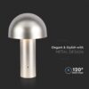 LED Επαναφορτιζόμενο Πορτατίφ V-TAC Champagne Gold Σώμα Dimmable CCT – 7937