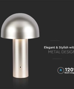 LED Επαναφορτιζόμενο Πορτατίφ V-TAC Champagne Gold Σώμα Dimmable CCT – 7937
