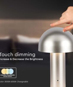 LED Επαναφορτιζόμενο Πορτατίφ V-TAC Champagne Gold Σώμα Dimmable CCT – 7937
