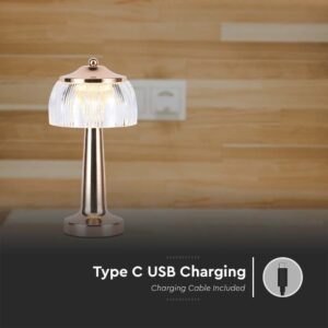 Φωτιστικό γραφείου LED 1W Eπαναφορτιζόμενο Χρυσού Χρώματος Dimmable V-TAC – 7938