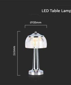 Φωτιστικό γραφείου LED 1W Eπαναφορτιζόμενο Χρώματος Χρωμίου dimmable V-TAC – 7939