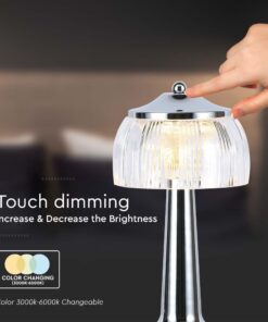 Φωτιστικό γραφείου LED 1W Eπαναφορτιζόμενο Χρώματος Χρωμίου dimmable V-TAC – 7939