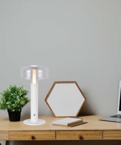 LED Επαναφορτιζόμενο Πορτατίφ V-TAC Dimmable με Λευκό Σώμα Θερμό Λευκό 3000K – 7941