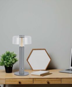 LED φωτιστικό γραφείου 1W επαναφορτιζόμενο 3000Κ θερμό λευκό με γκρι σώμα dimmable V-TAC – 7944