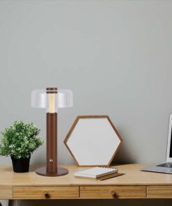 LED φωτιστικό γραφείου 1W επαναφορτιζόμενο 3000Κ θερμό λευκό με καφέ σώμα dimmable V-TAC – 7945