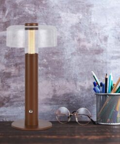 LED φωτιστικό γραφείου 1W επαναφορτιζόμενο 3000Κ θερμό λευκό με καφέ σώμα dimmable V-TAC – 7945